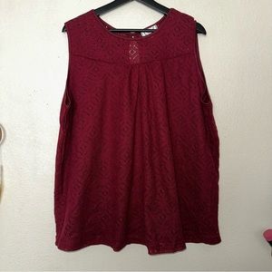 Red Lace Blouse
